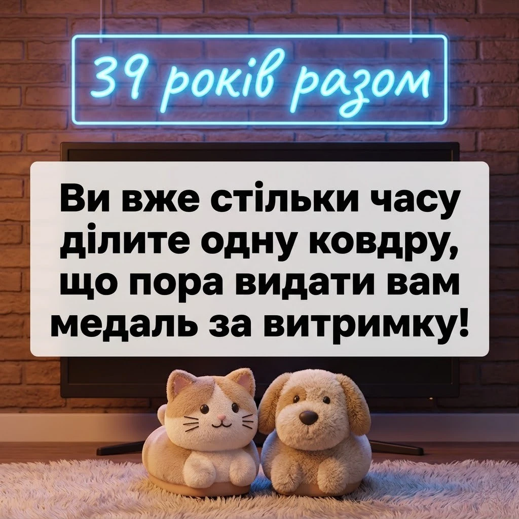 З 39-ю річницею! Колекція побажань для міцної родини