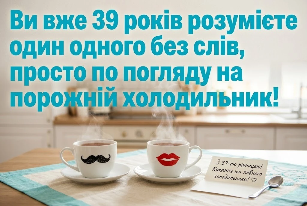 З 39-ю річницею! Колекція побажань для міцної родини