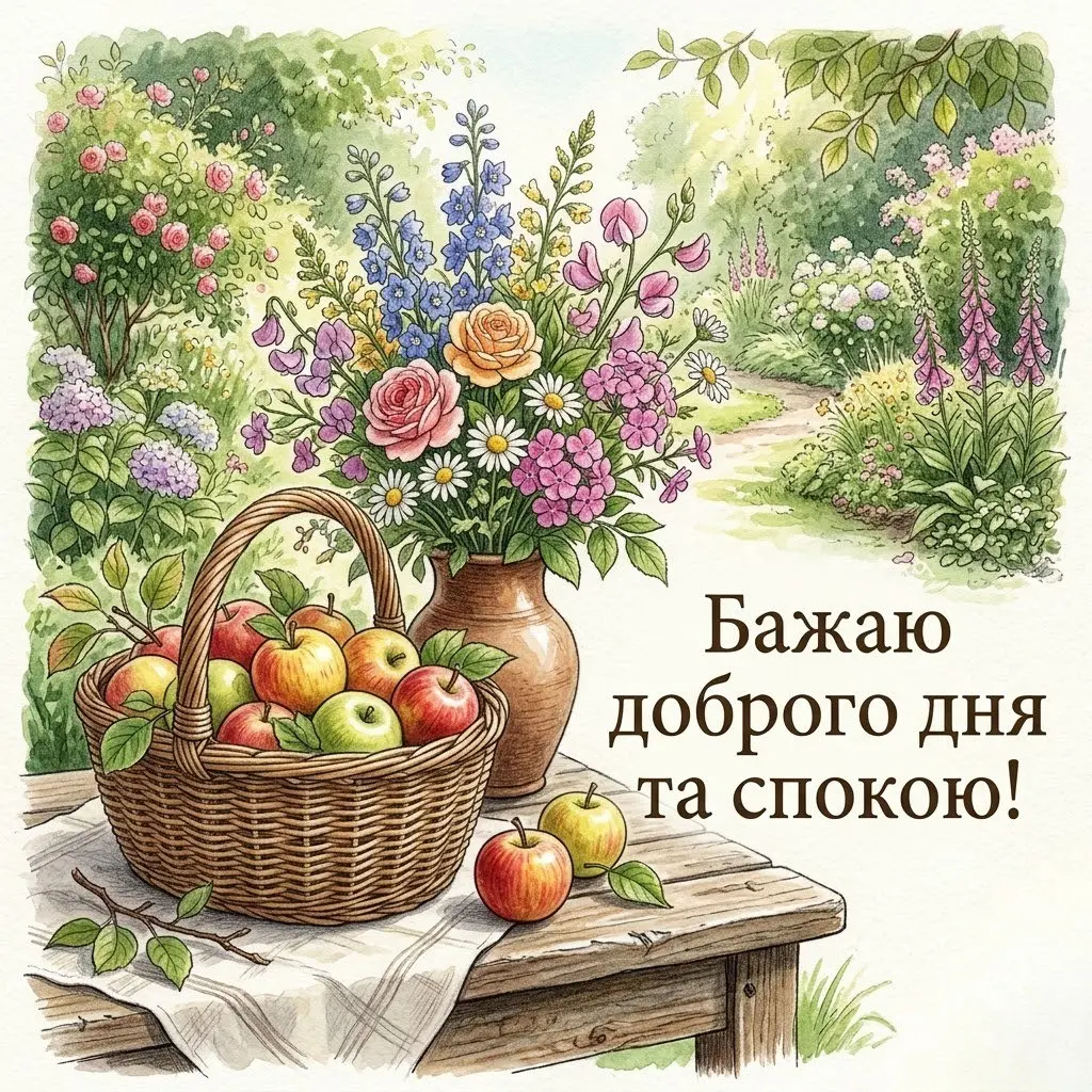 Доброго дня:  картинки українською для душевних вітань та гарного настрою