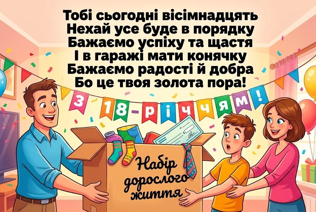З повноліттям, сину! Найкращі побажання на 18 років у прозі та віршах