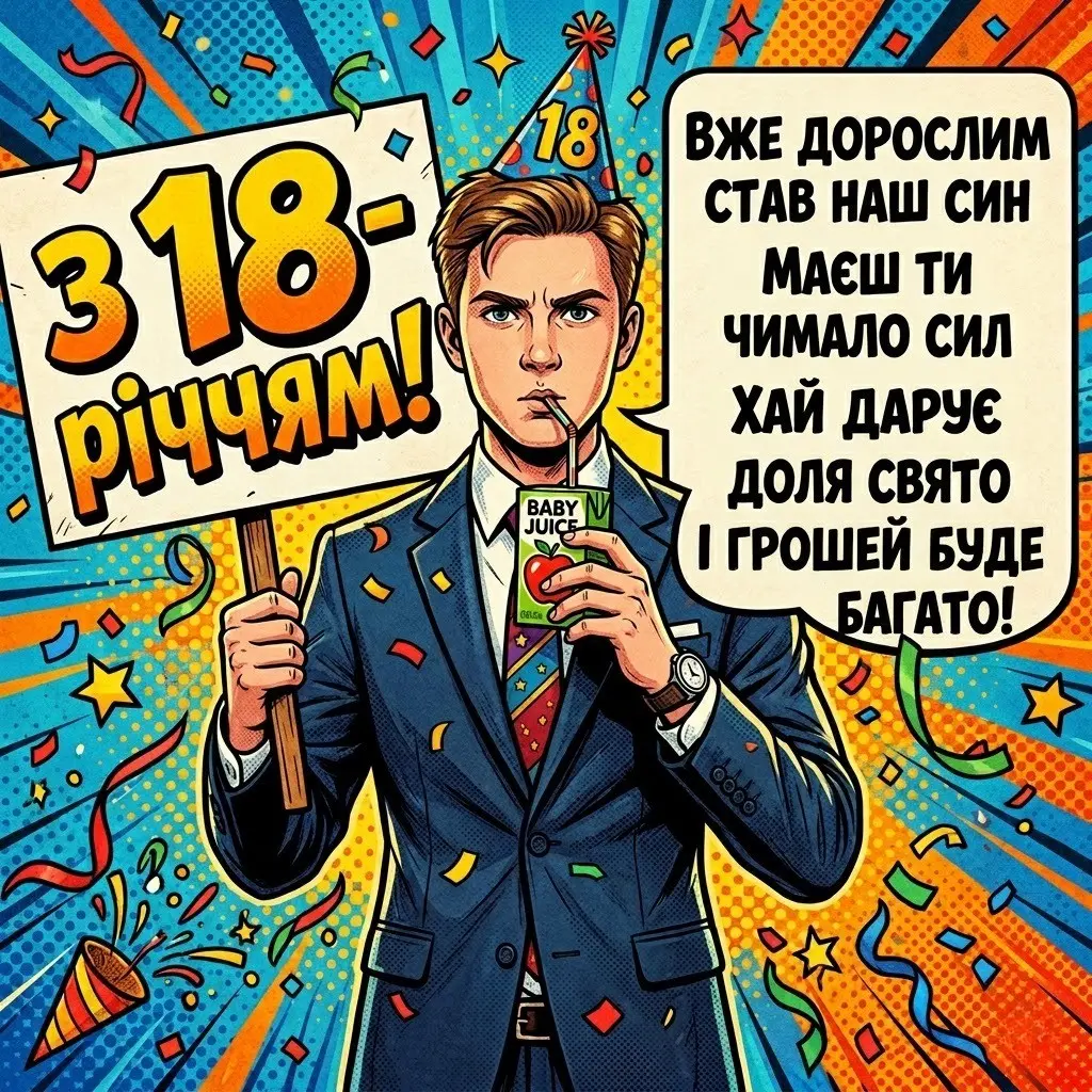 З повноліттям, сину! Найкращі побажання на 18 років у прозі та віршах