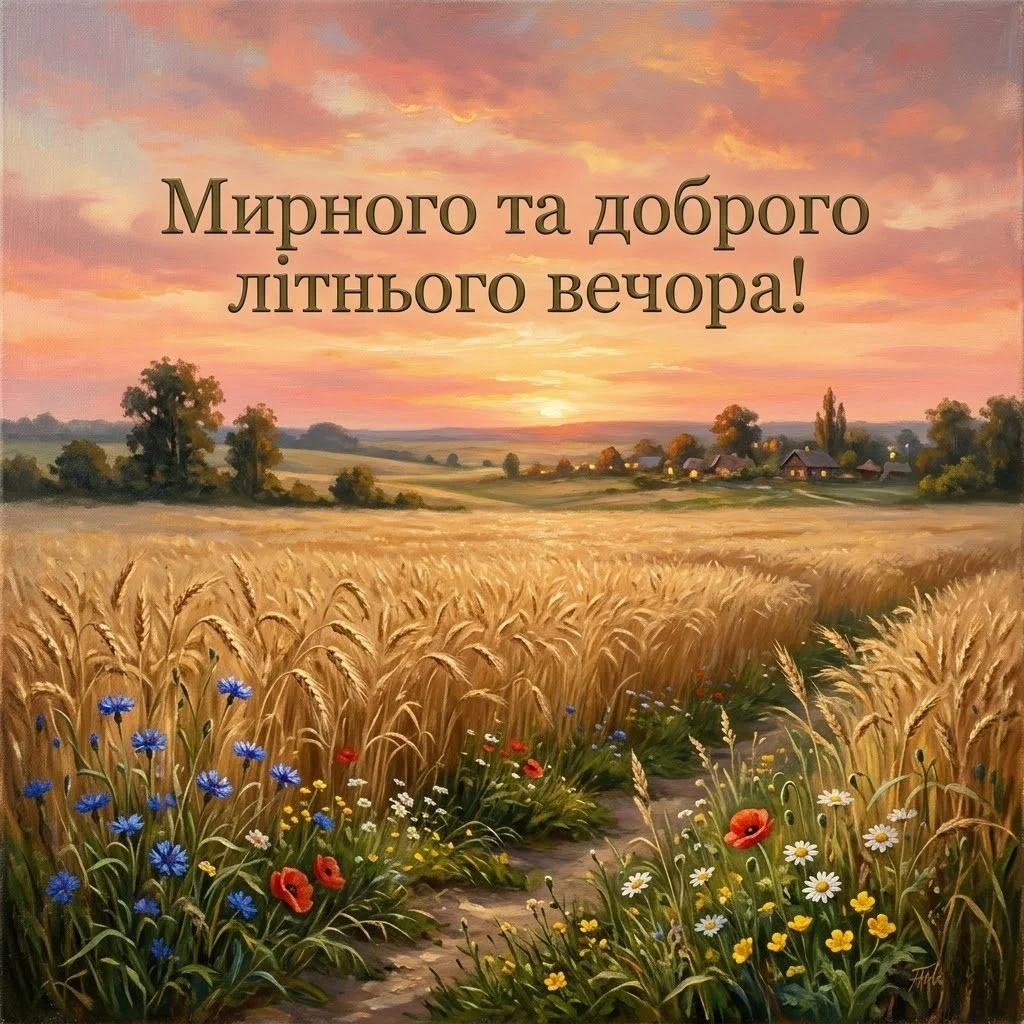 Доброго літнього вечора: найтепліші побажання та затишні листівки для душі