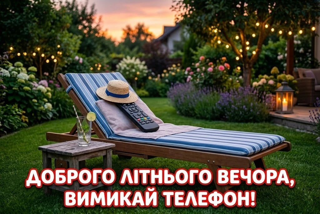 Доброго літнього вечора: найтепліші побажання та затишні листівки для душі