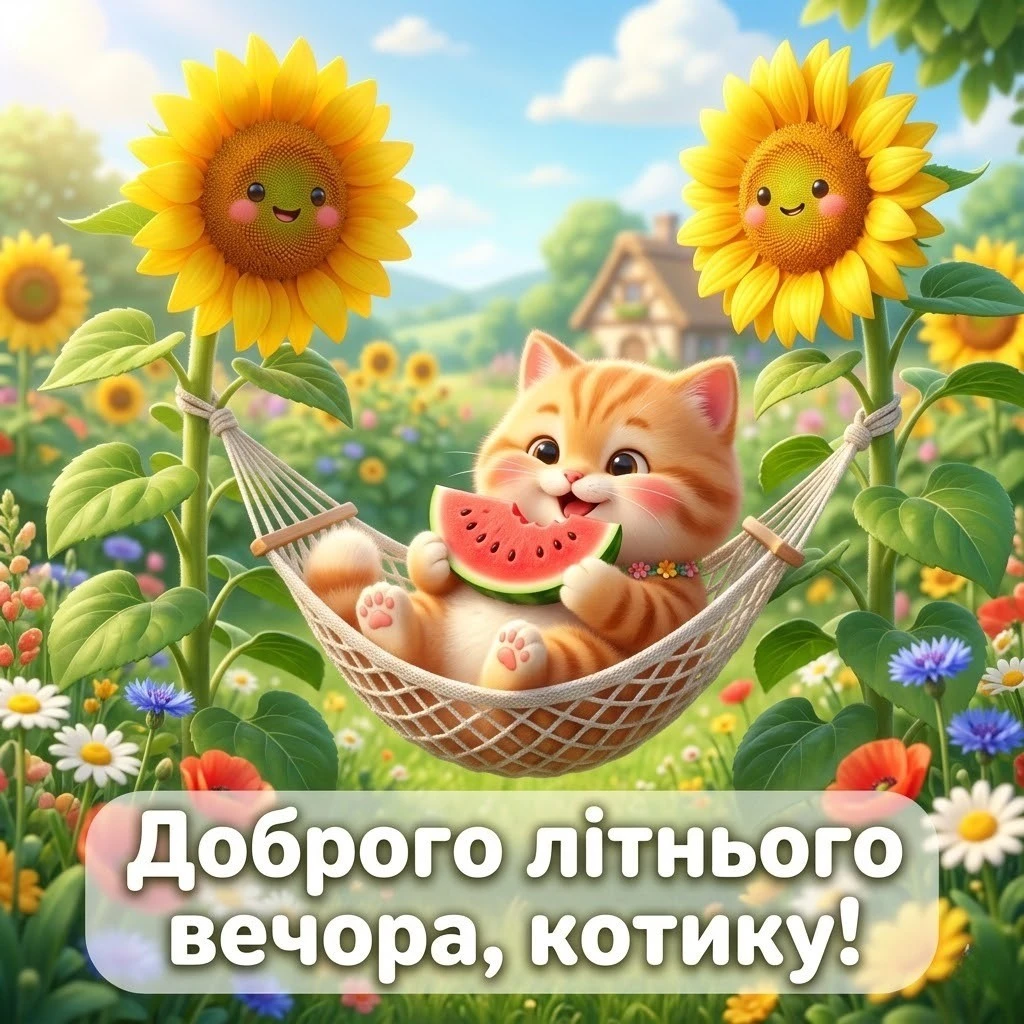 Доброго літнього вечора: найтепліші побажання та затишні листівки для душі