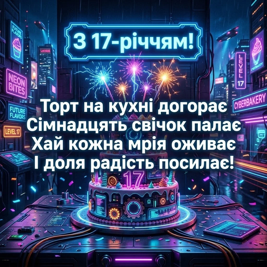 Щирі та зворушливі вітання дівчині з 17-річчям у віршах та прозі