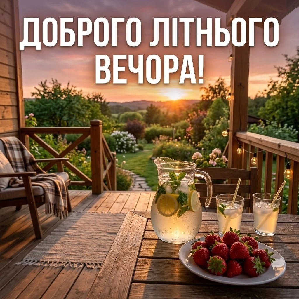 Доброго літнього вечора: атмосферні картинки для затишку та гарного настрою