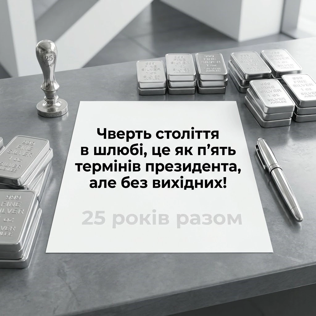 Привітання зі срібним весіллям 25 років: від класики до сучасних віршів