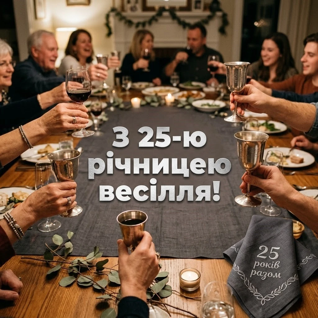Привітання зі срібним весіллям 25 років: від класики до сучасних віршів
