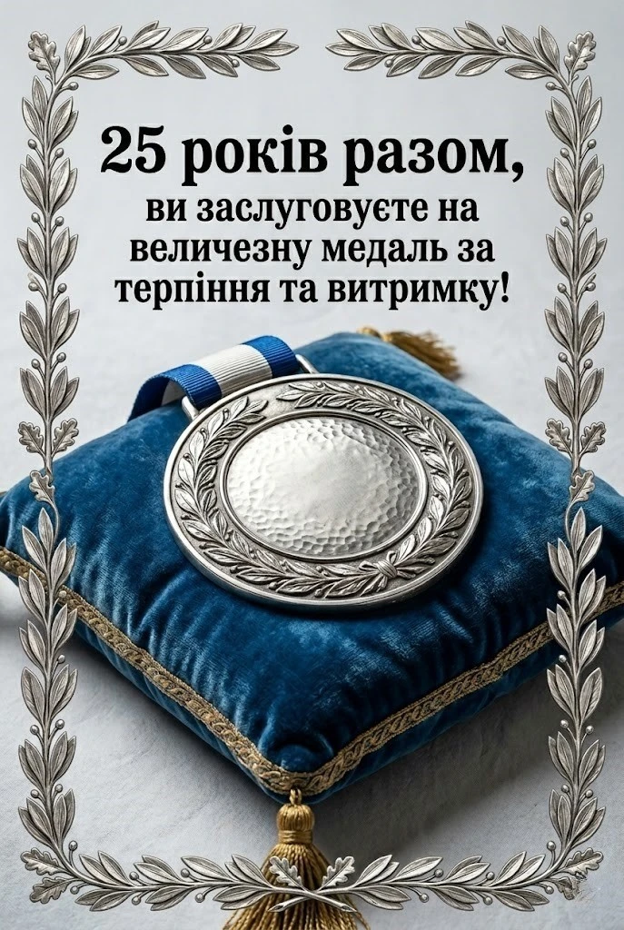 Привітання зі срібним весіллям 25 років: від класики до сучасних віршів