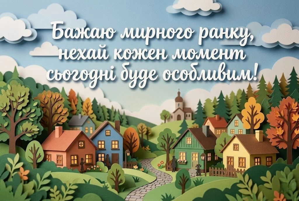 Мирного доброго ранку і гарного дня українською: душевні листівки та щирі побажання