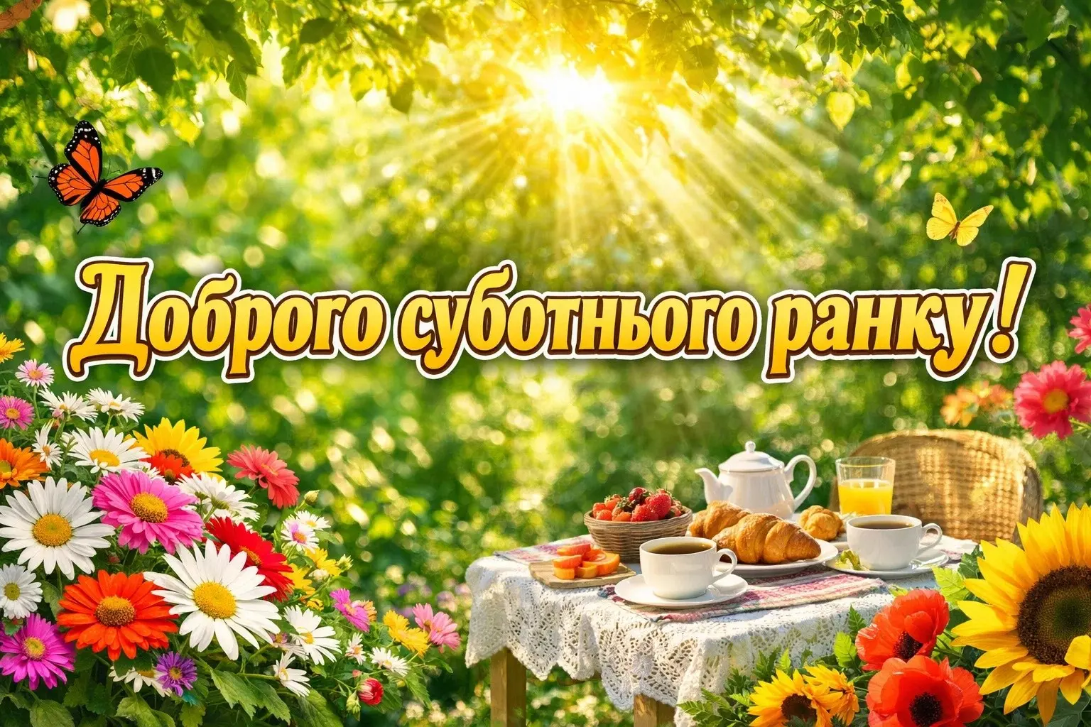 Доброго суботнього ранку та гарного дня: душевні побажання та красиві картинки для вихідного