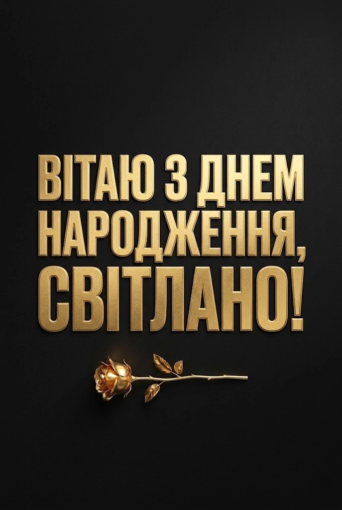 Душевні побажання для Світлани: гармонія, успіх та любов у кожному слові