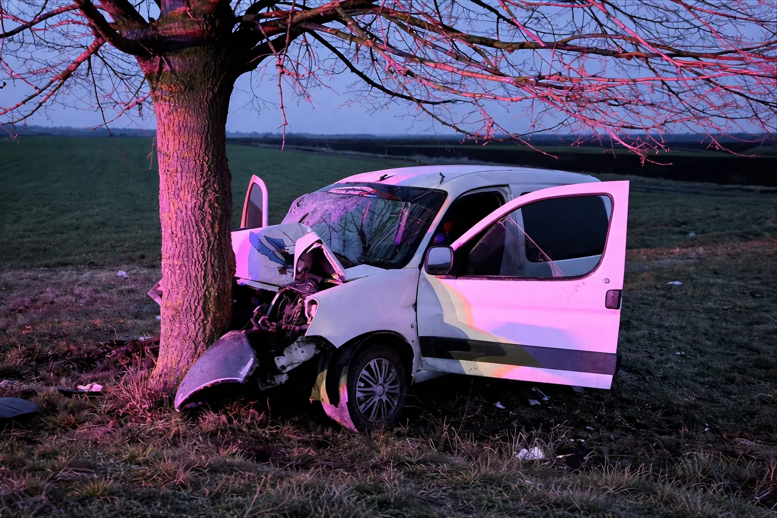 Нічна ДТП біля Іршиків: нетверезий водій на Citroen протаранив дерево