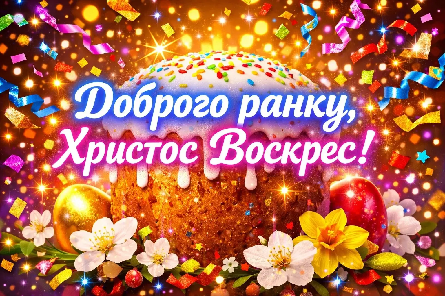 Доброго ранку, Христос Воскрес: красиві картинки та щирі вітання українською мовою