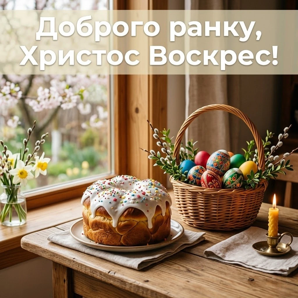 Доброго ранку, Христос Воскрес: красиві картинки та щирі вітання українською мовою