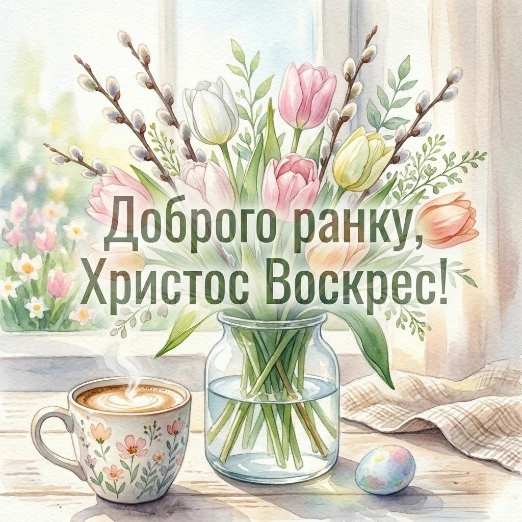 Доброго ранку, Христос Воскрес: красиві картинки та щирі вітання українською мовою