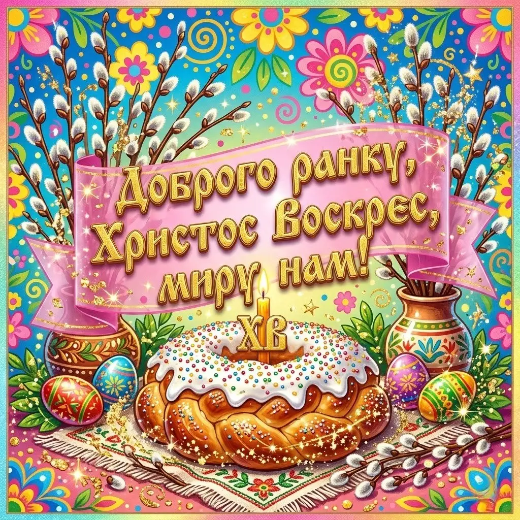 Доброго ранку, Христос Воскрес: красиві картинки та щирі вітання українською мовою