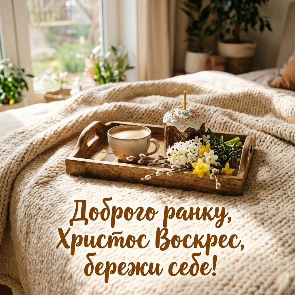 Доброго ранку, Христос Воскрес: красиві картинки та щирі вітання українською мовою