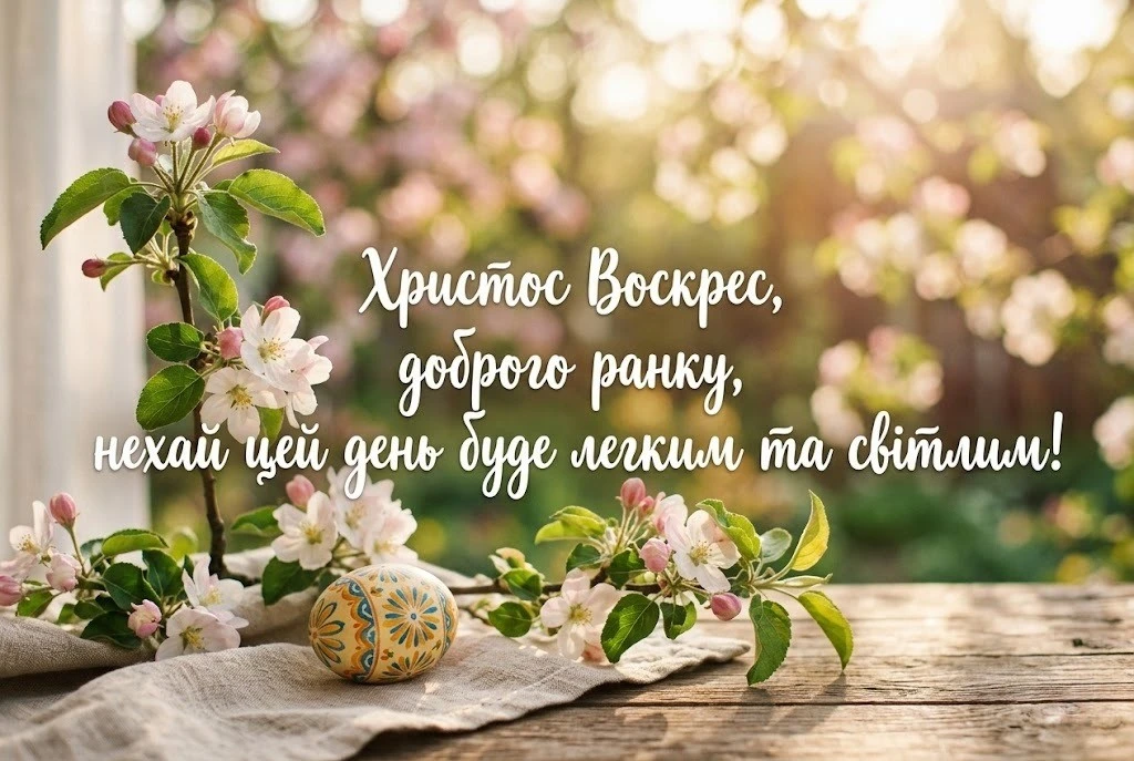 Доброго ранку, Христос Воскрес: красиві картинки та щирі вітання українською мовою