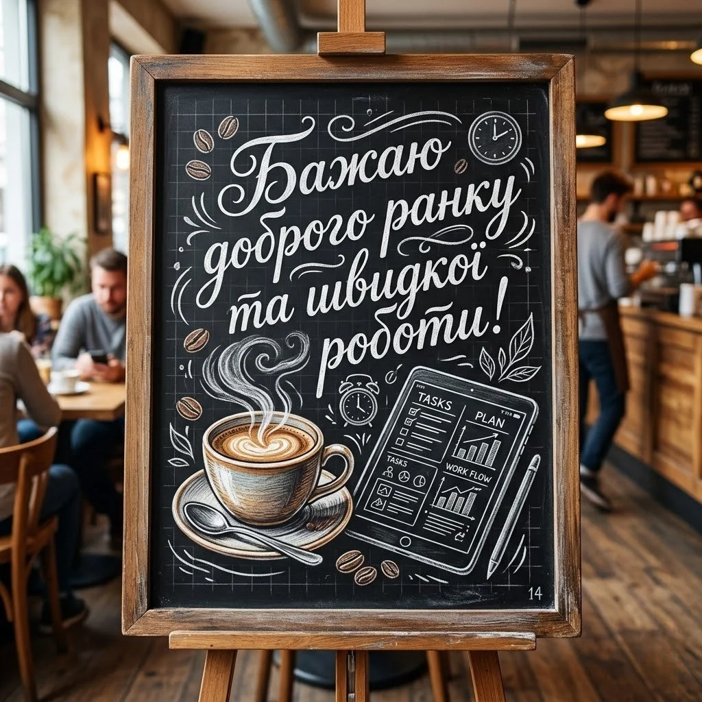 Доброго ранку та вдалого робочого дня: найкращі картинки та щирі побажання для продуктивного настрою