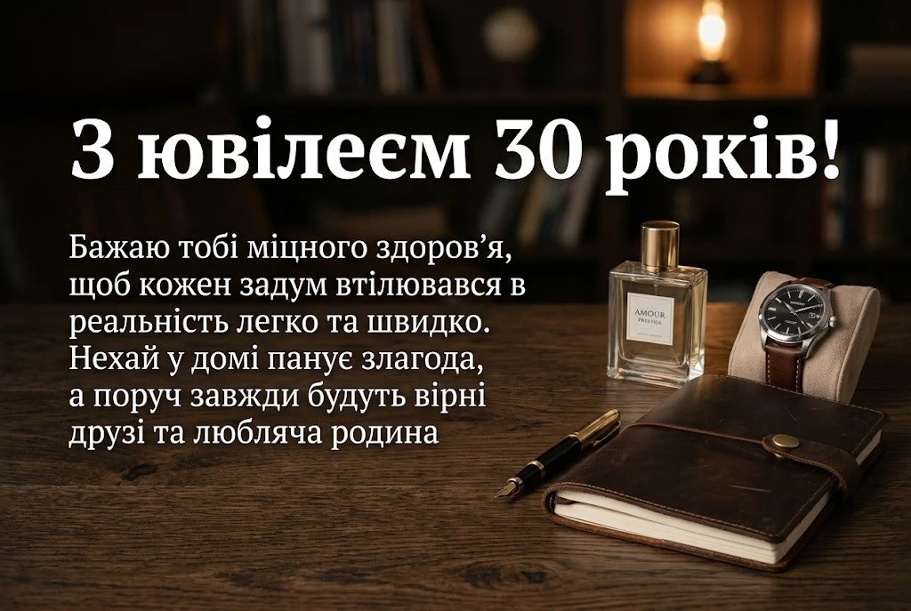 Найкращі привітання з 30-річчям чоловіку: проза, вірші та щирі слова