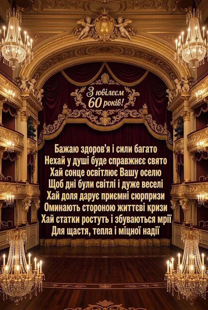 Привітання чоловіку на 60-річний ювілей: вірші, проза та листівки