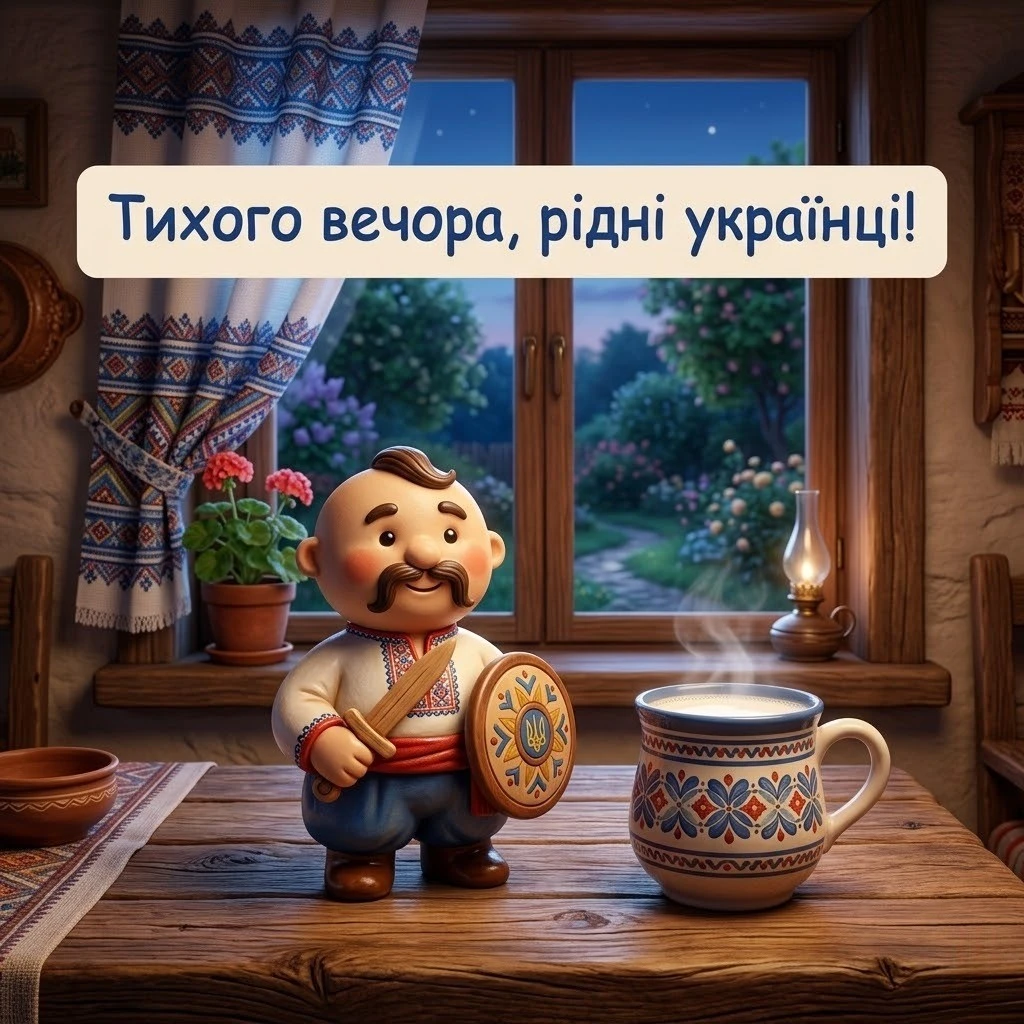 Доброго вечора, ми з України: патріотичні картинки та душевні побажання