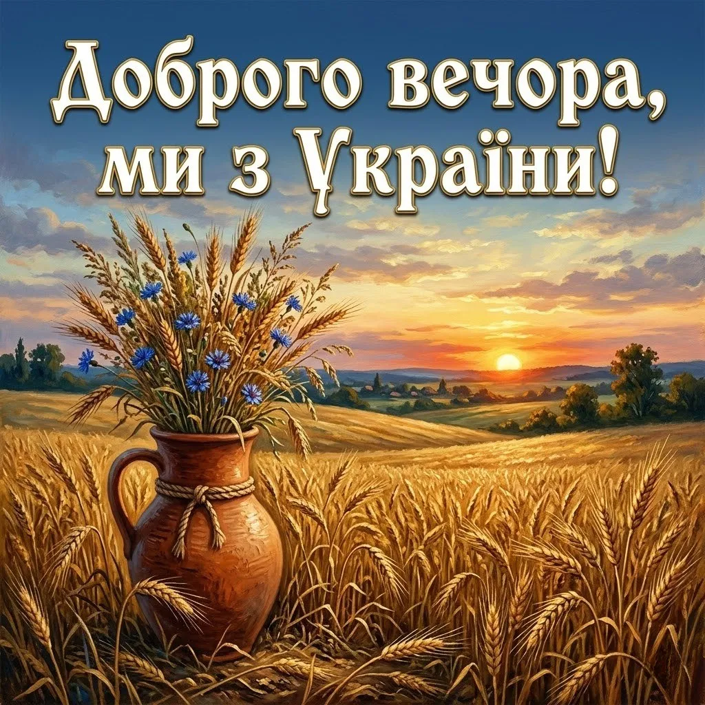 Доброго вечора, ми з України: патріотичні картинки та душевні побажання