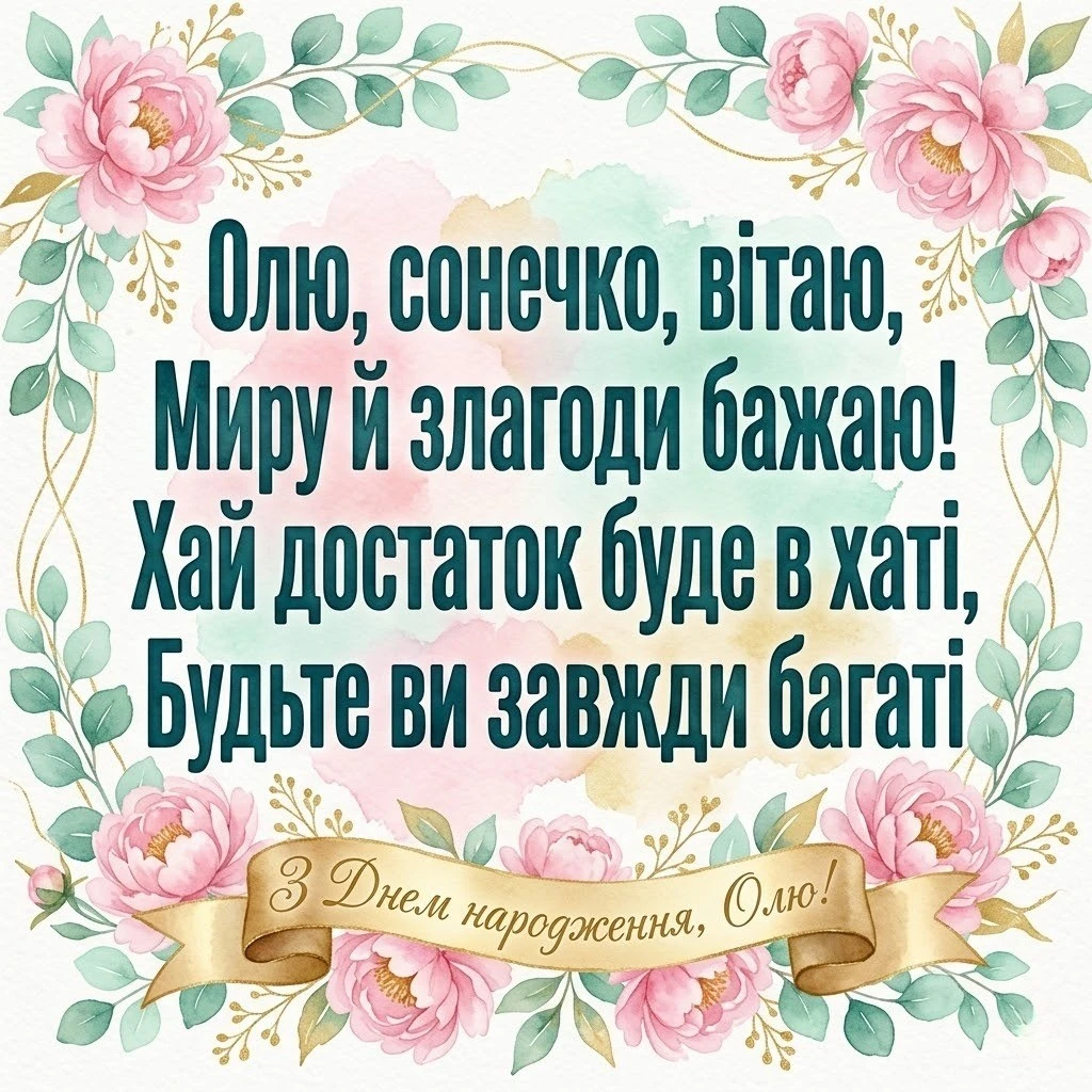 З днем народження, Олю! Красиві та щирі побажання у прозі та віршах