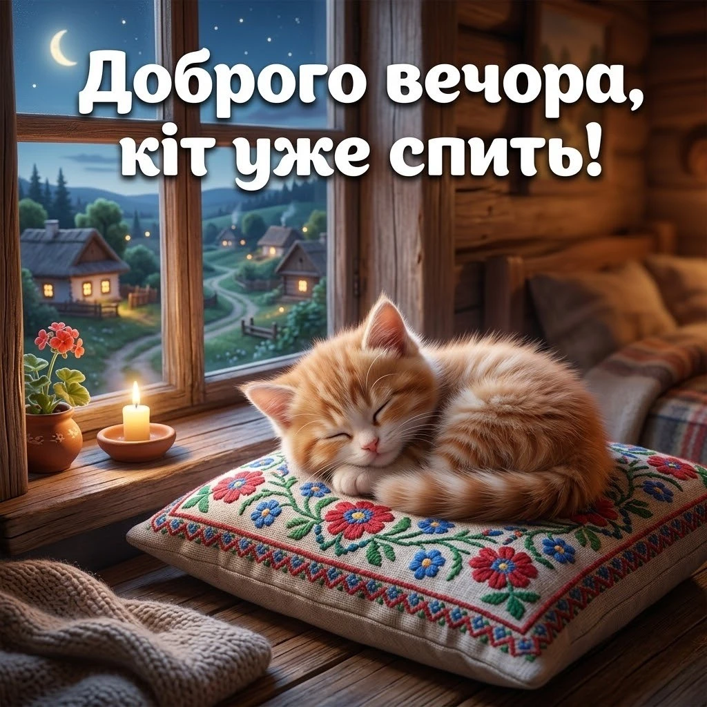 Короткі побажання доброго вечора: картинки та листівки в дусі української культури