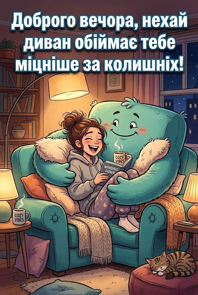 Короткі побажання доброго вечора: картинки та листівки в дусі української культури