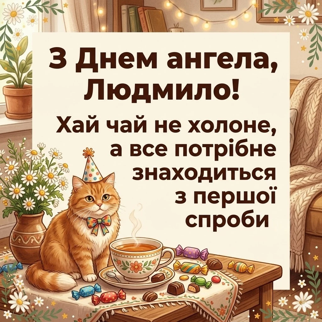 Душевні та ніжні привітання з днем ангела для Людмили