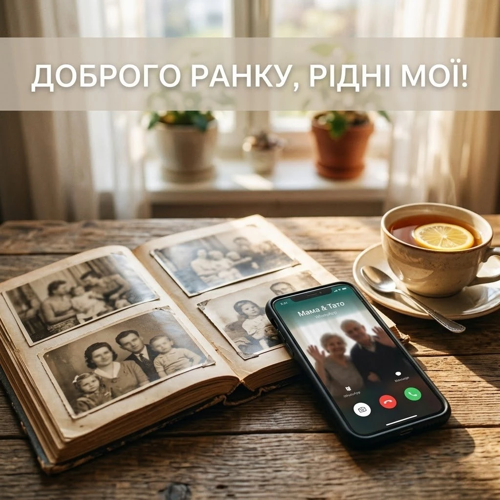 Доброго ранку, рідні: картинки для батьків, бо відстань — це лише кілометри, а не почуття