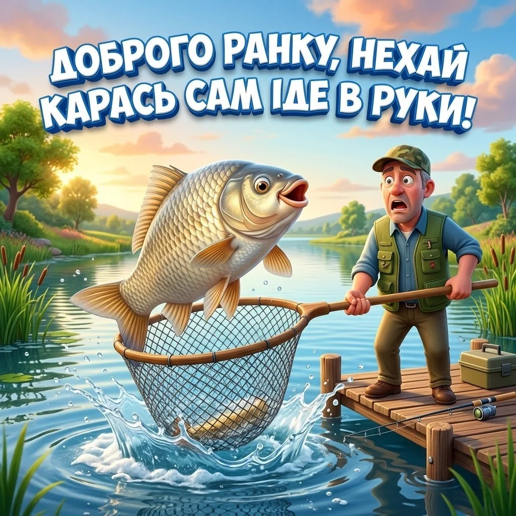 Доброго ранку і гарної рибалки: сучасні картинки та душевні привітання для справжніх українських рибалок