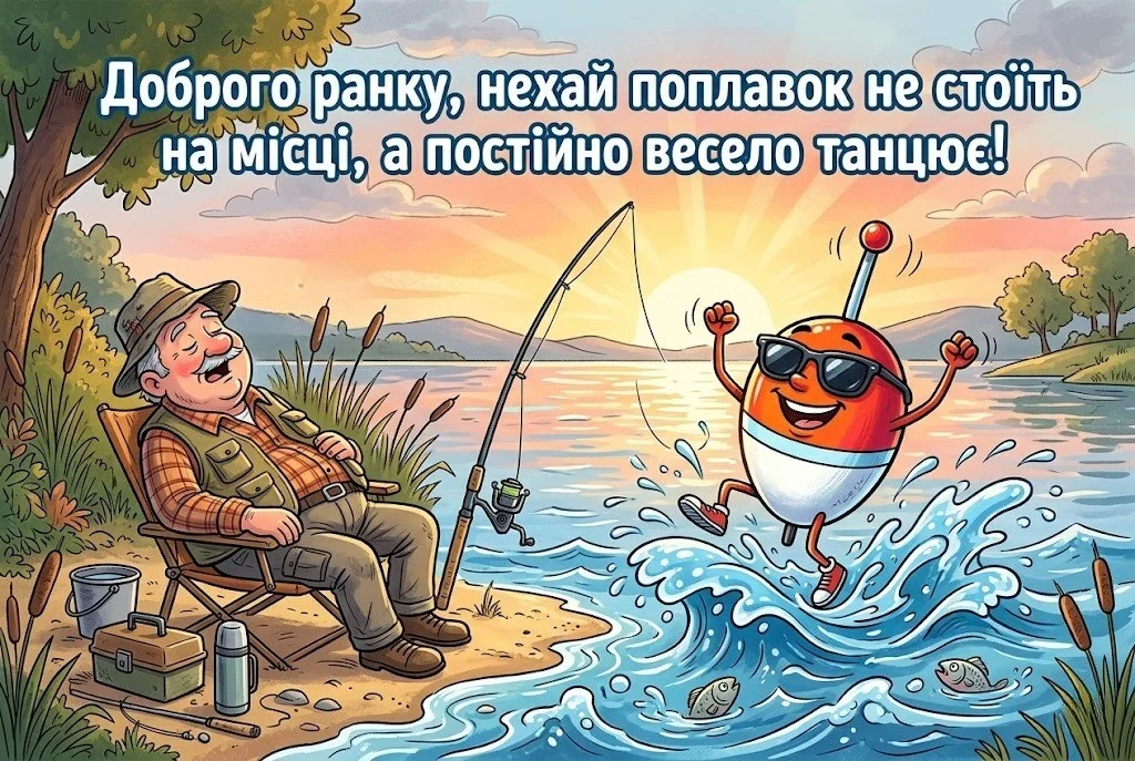 Доброго ранку і гарної рибалки: сучасні картинки та душевні привітання для справжніх українських рибалок