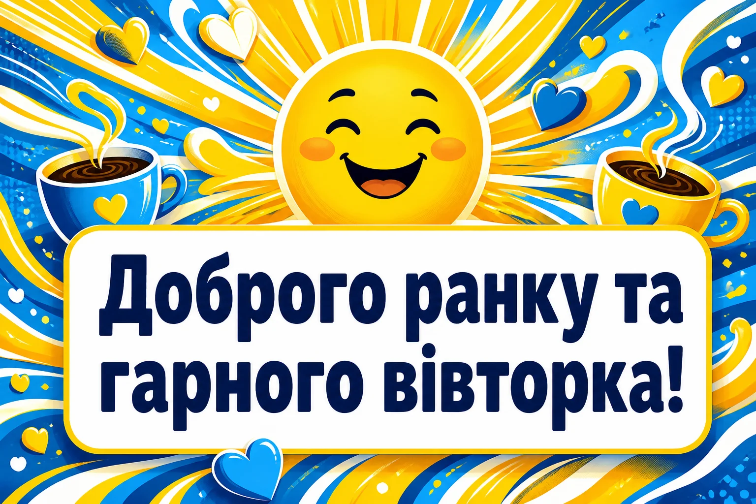 Доброго ранку і чудового вівторка, обіймаю: найтепліші листівки та побажання для гарного настрою
