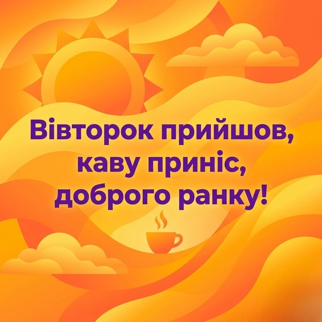 Доброго ранку і чудового вівторка, обіймаю: найтепліші листівки та побажання для гарного настрою