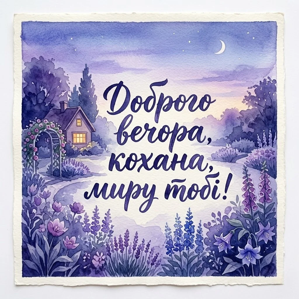 Доброго вечора, кохана, люблю тебе: душевні картинки та ніжні побажання для найближчої людини