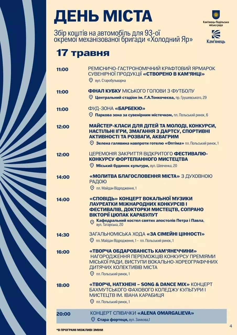 Благодійність замість гулянь: як Кам’янець-Подільський зустріне День міста