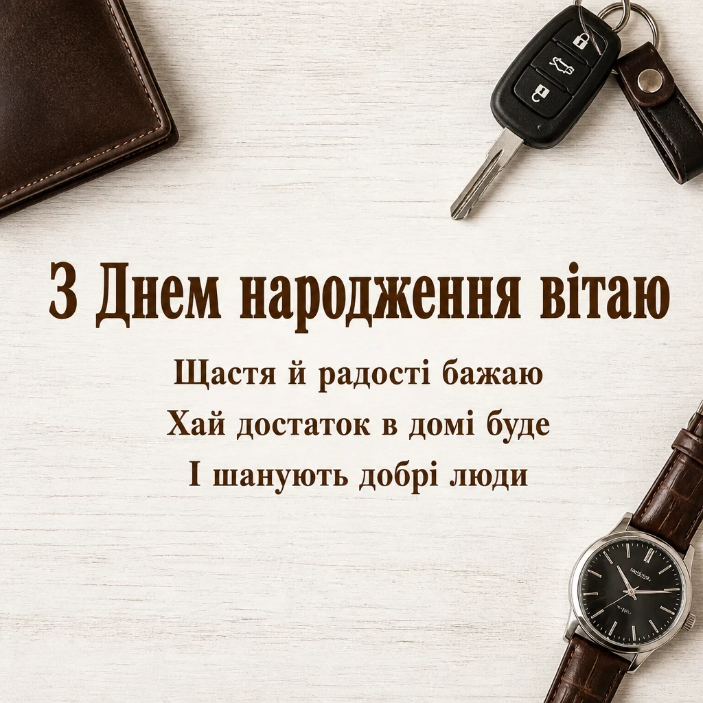 коротке привітання з днем народження мужчині
