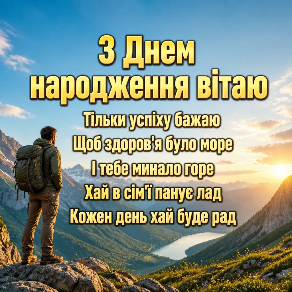 коротке привітання з днем народження мужчині