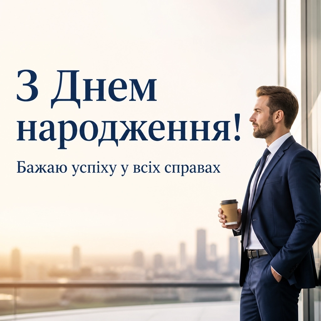 коротке привітання з днем народження мужчині