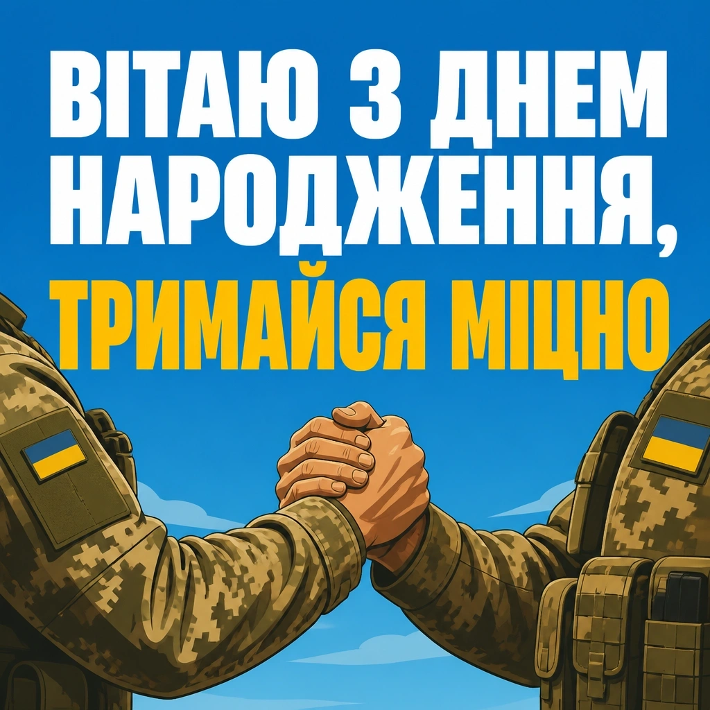привітання з днем народження у військовий час