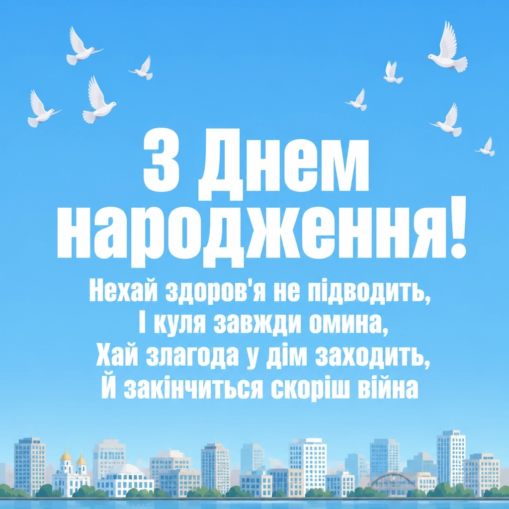 привітання з днем народження у військовий час