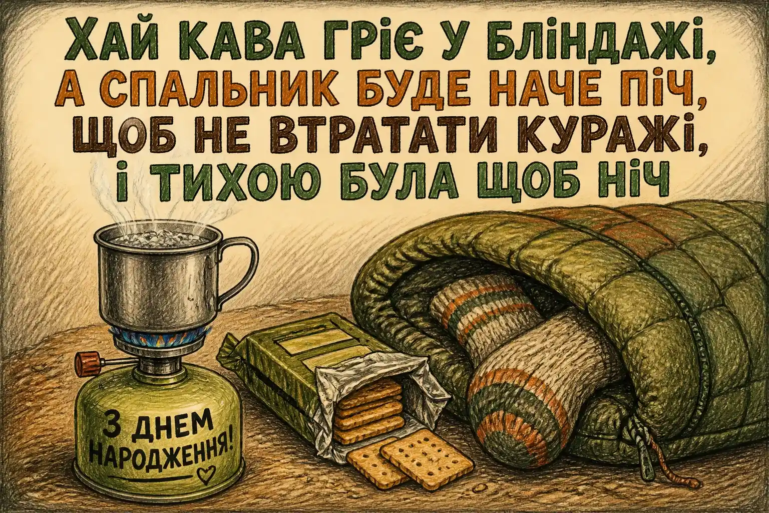 привітання з днем народження у військовий час