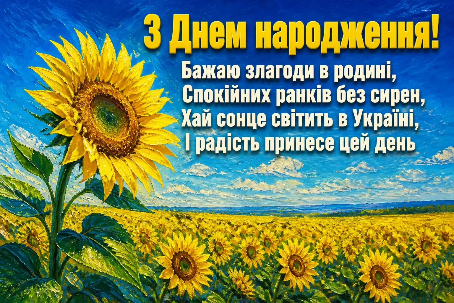 привітання з днем народження у військовий час