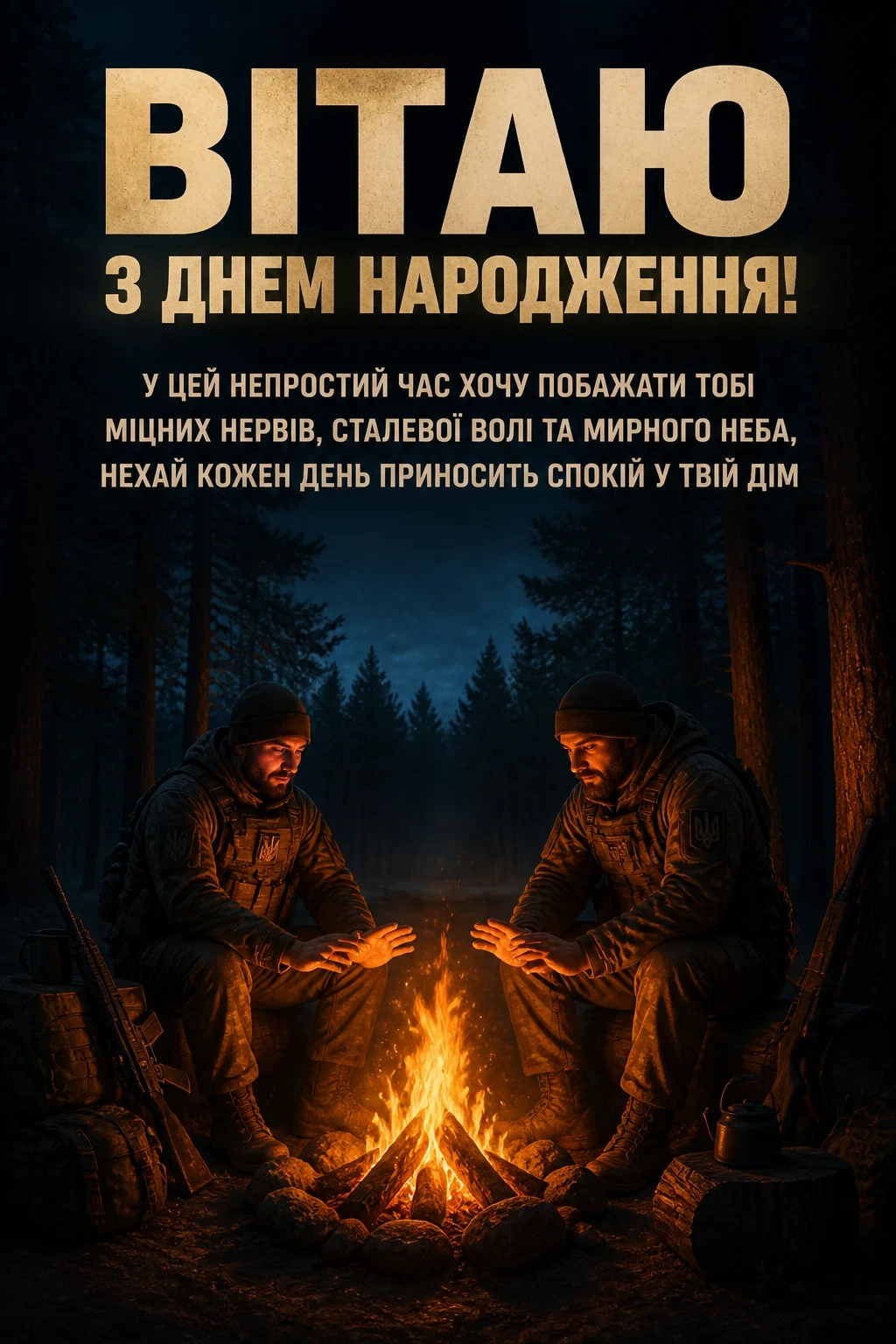 привітання з днем народження у військовий час