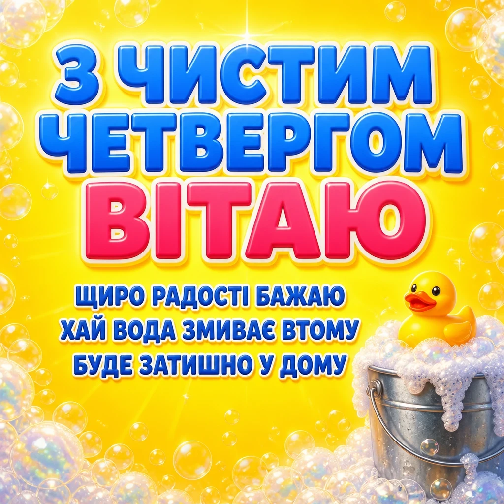 привітання з чистим четвергом українською мовою