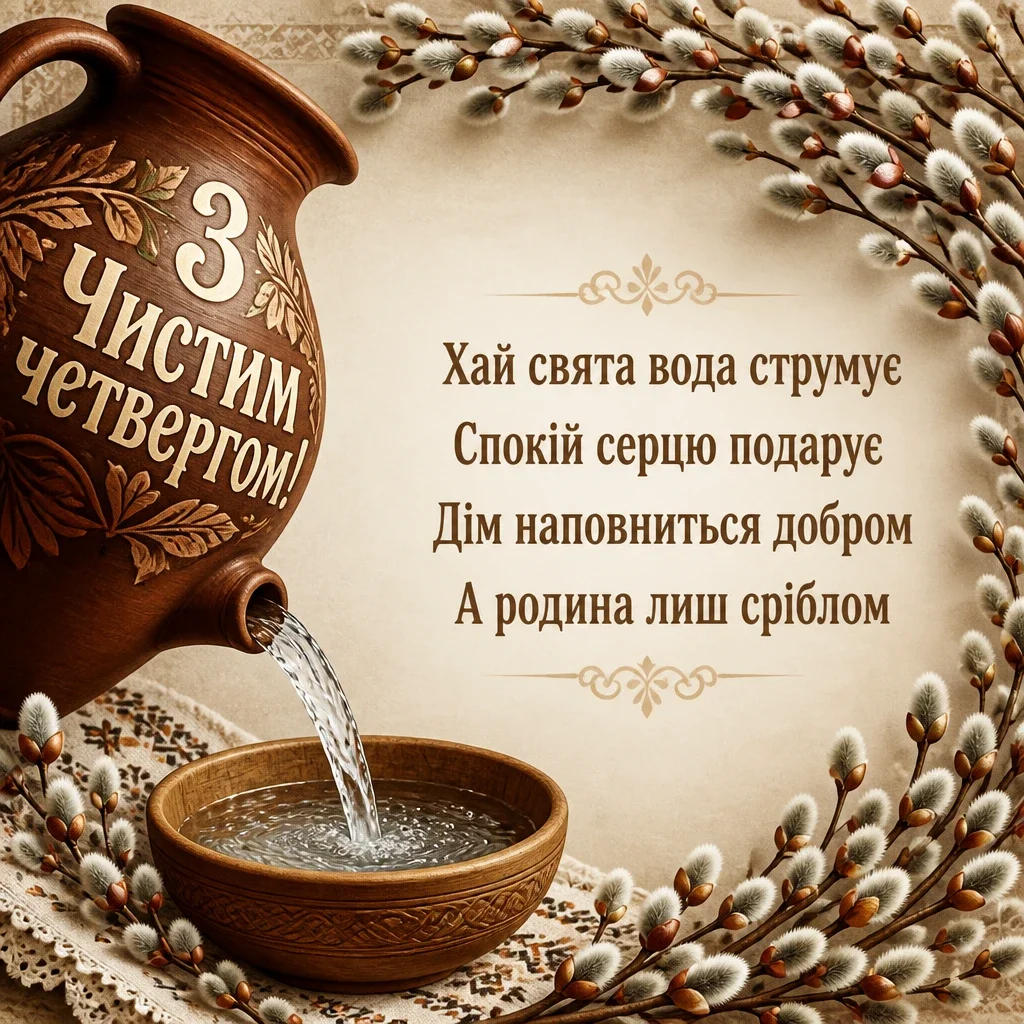 привітання з чистим четвергом українською мовою