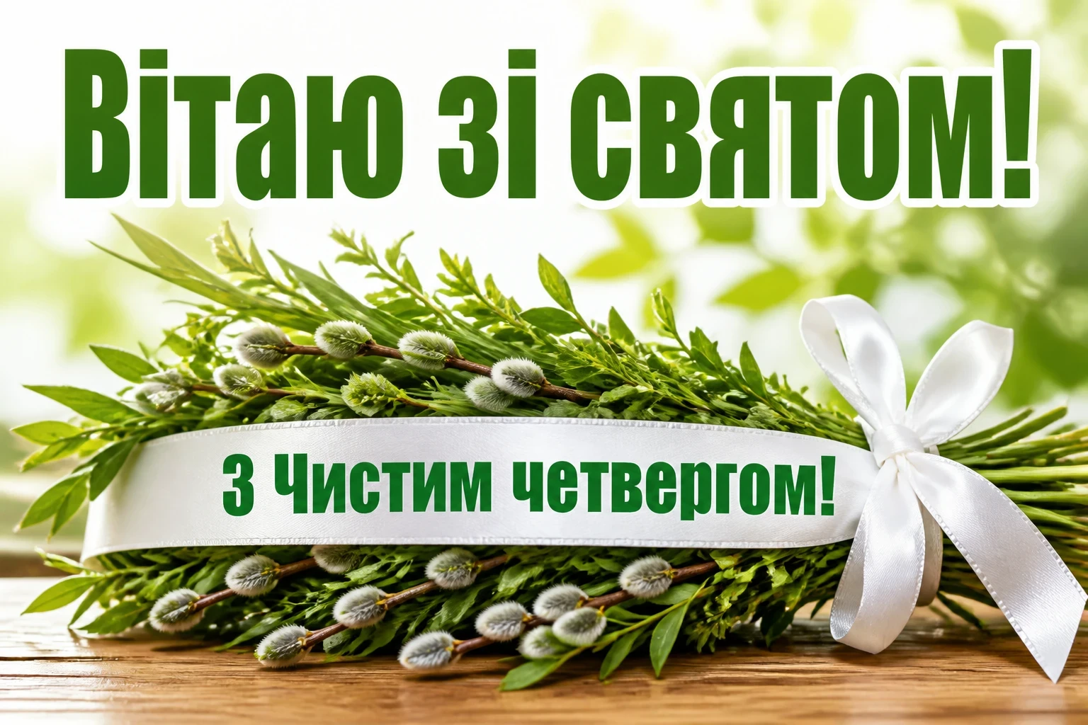 привітання з чистим четвергом українською мовою